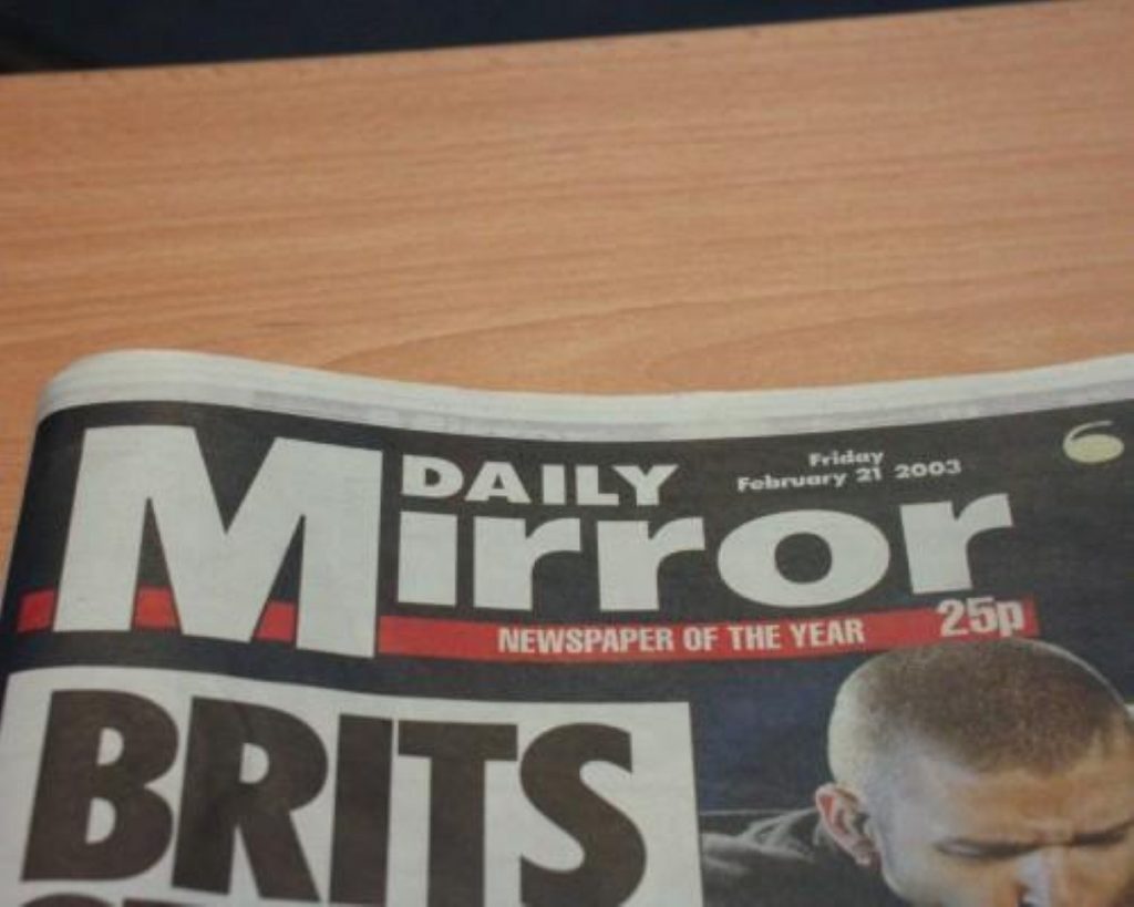 Trinity Mirror to cut 550 jobs