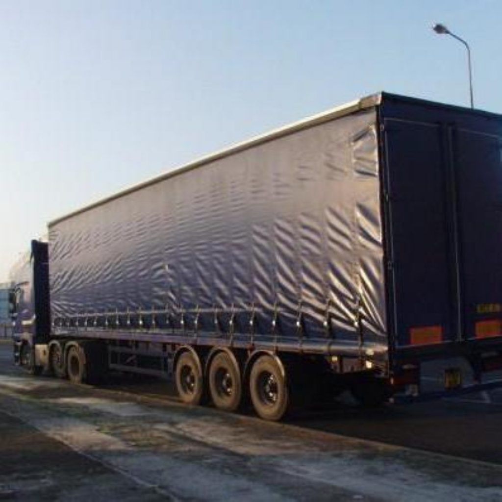 Lorry drivers are protesting against the government