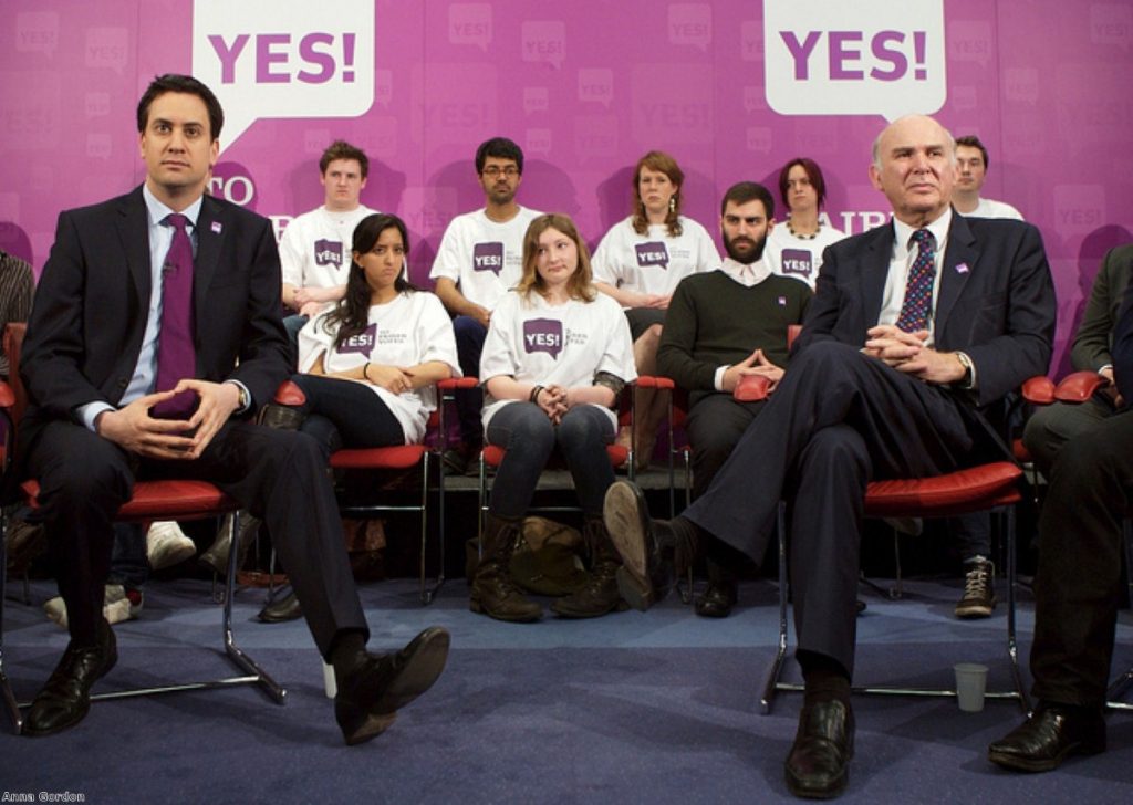 Miliband and Cable work together on AV referendum