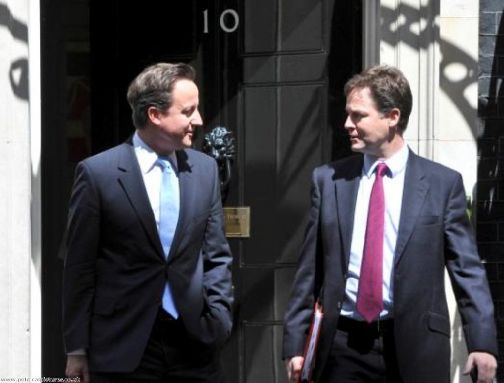 Coalition tension? Clegg's outburst marks a decisive split in Tory/Lib Dem school policy. CREDIT: politicalpictures.co.uk