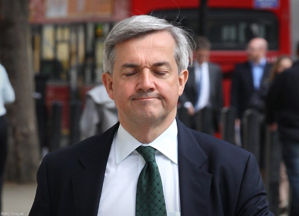 Chris Huhne: the end of a political career in one foolish mistake. 