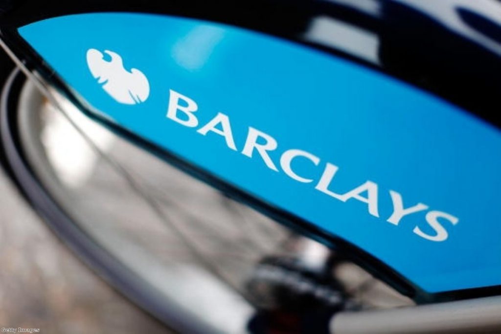 Not so clever now: The Barclays brand covers all the Boris bikes in the capital