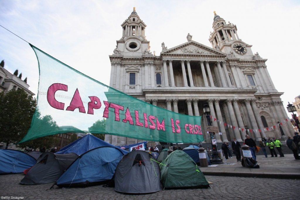 Occupy protesters outside St Paul