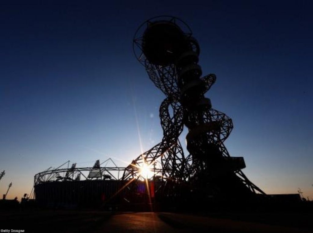 Dawn of the Games over east London and the Olympic stadium