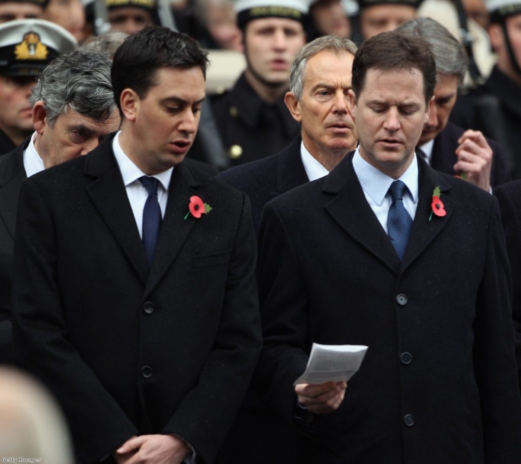 Singing from the same hymn sheet? Clegg and Miliband