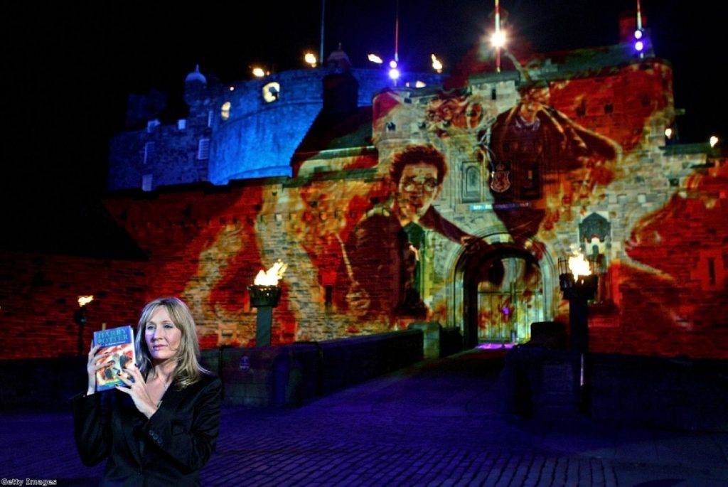 JK Rowling casting a pro-union light over Edinburgh Castle 