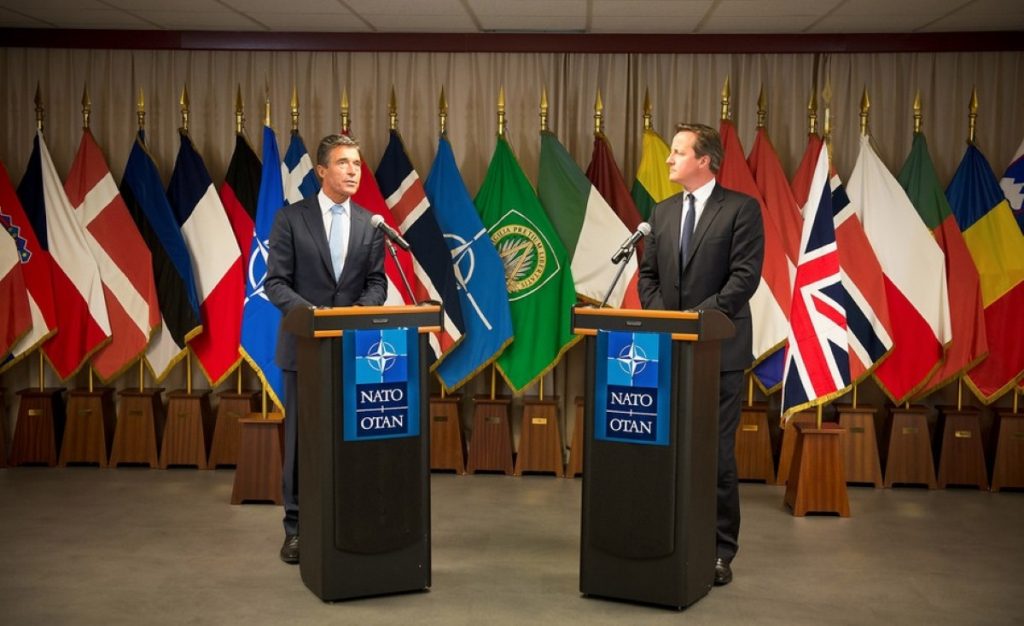 Nato secretary-general Anders Fogh Rasmussen and David Cameron 