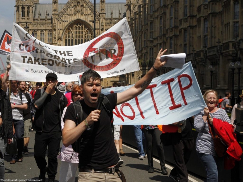 Anti-TTIP protests in London 