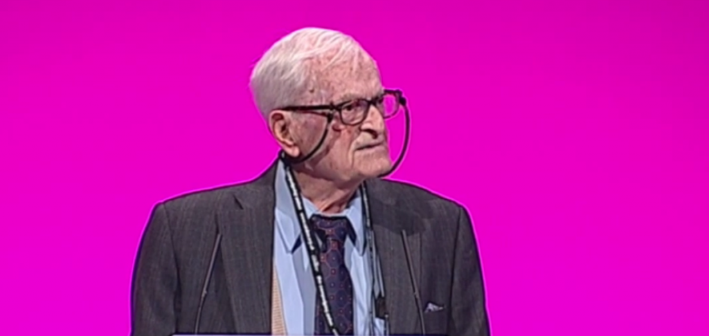 Harry Leslie Smith at the Labour conference yesterday 