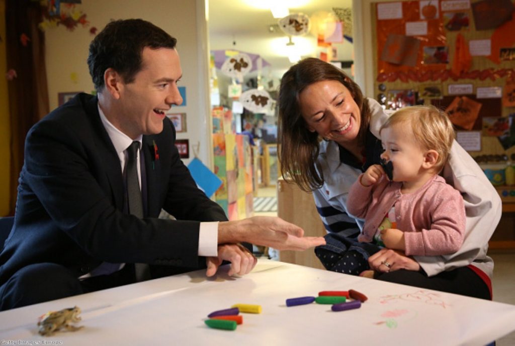 Hand it over: Osborne poses as the moral guardian of taxpayer money 