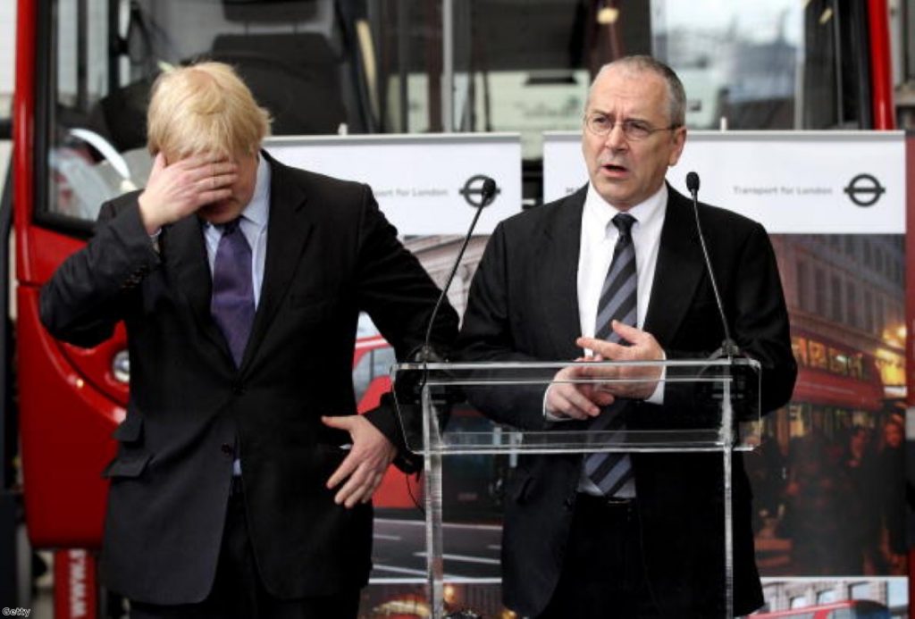 Sir Peter Hendy alongside current mayor Boris Johnson 