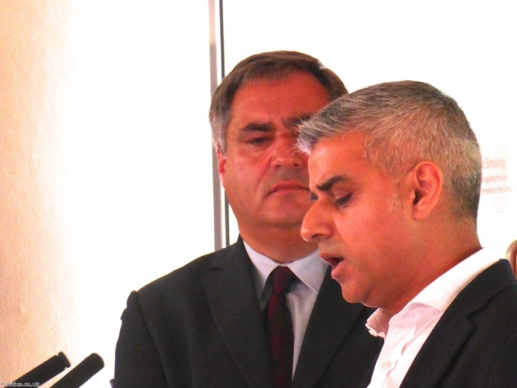 Sadiq Khan delivering his victory speech in London last week