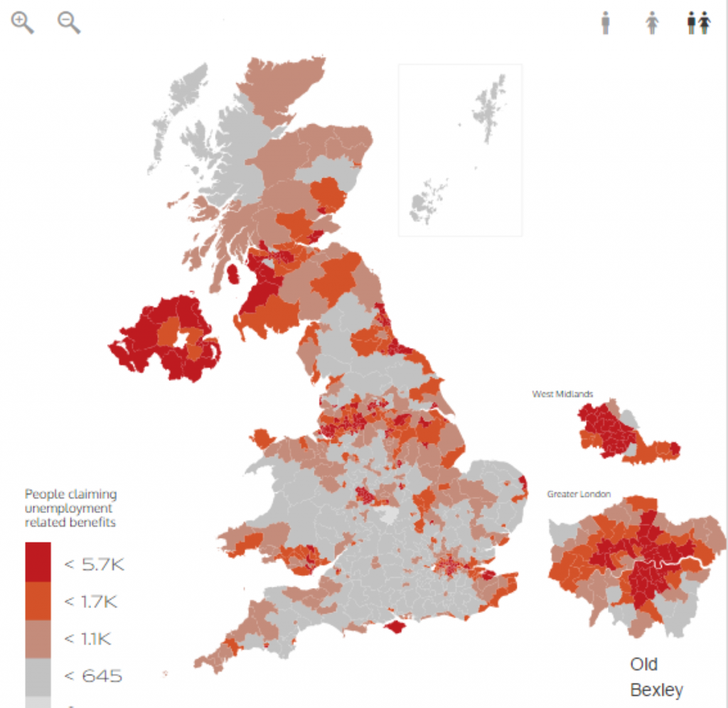 Mapped Out: Unemployment benefits by constituency