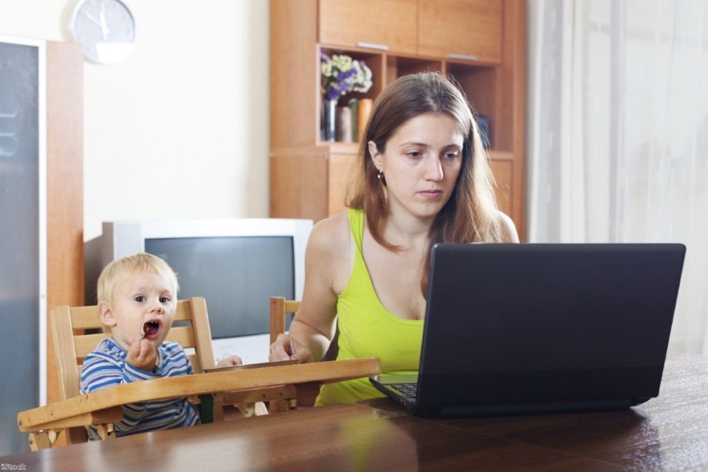 The share of single parents in London in work drops significantly for those with pre-school aged children