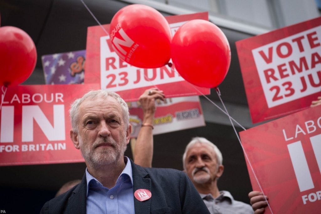 Jeremy Corbyn seems unconvinced by his own arguments for staying in the EU