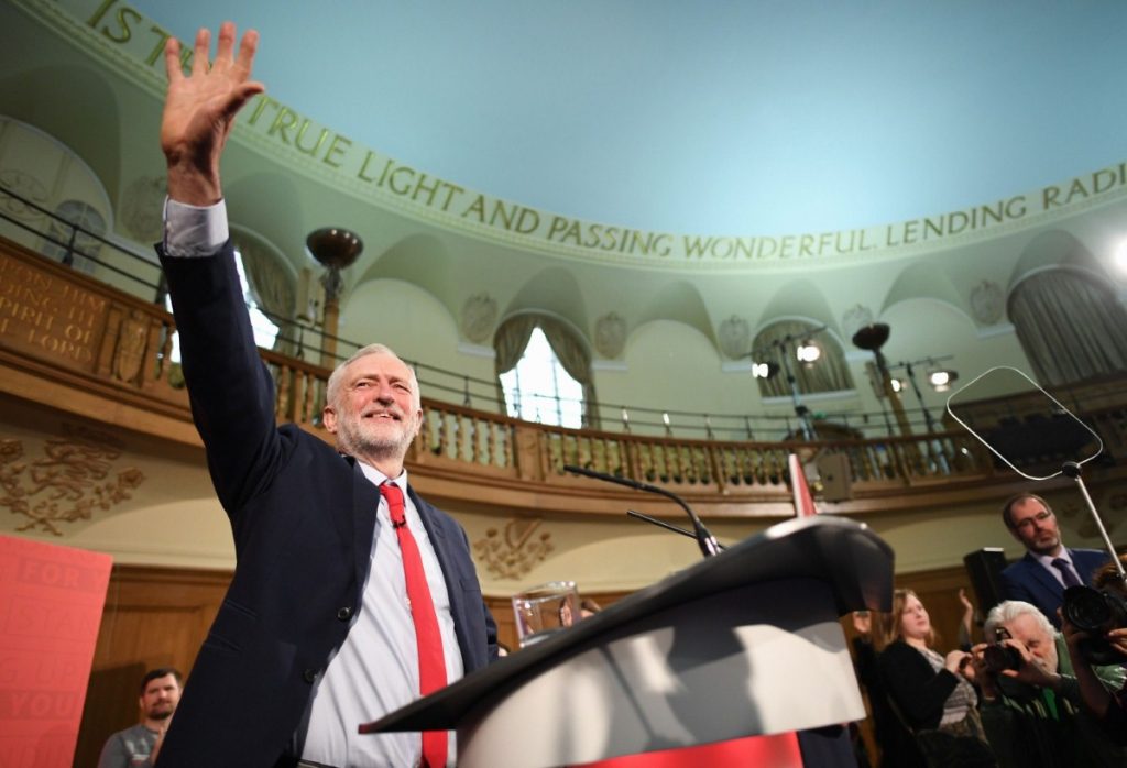 "Speaking in London, he framed the election as 'the establishment versus the people. It's our historic duty to make sure the people prevail.'"