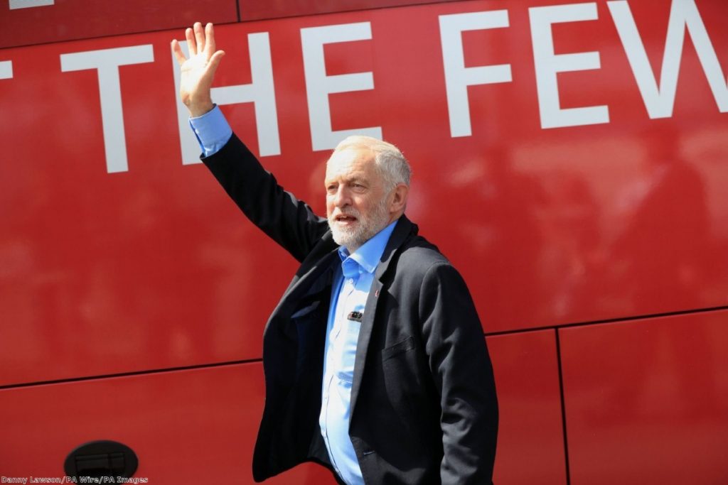 Jeremy Corbyn has a huge lead among younger voters 