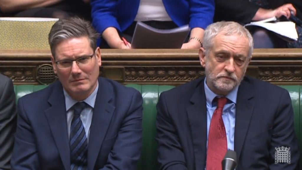 Pick your Brexit: Starmer and Corbyn on the front bench 