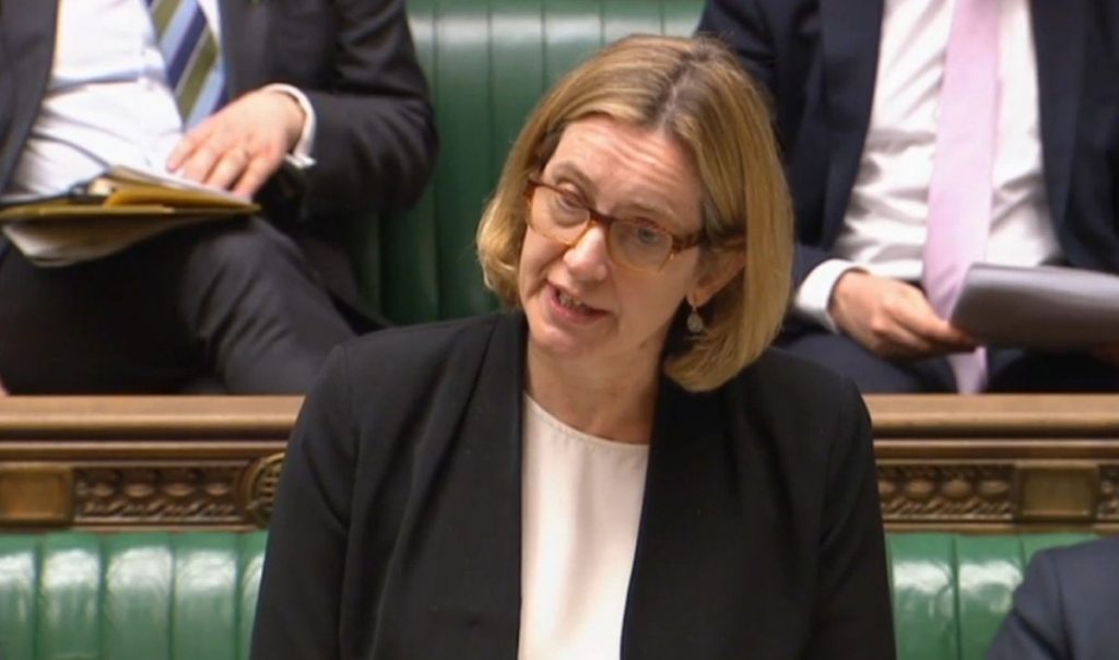 Rudd makes her statement to the Commons this afternoon. PA Images 