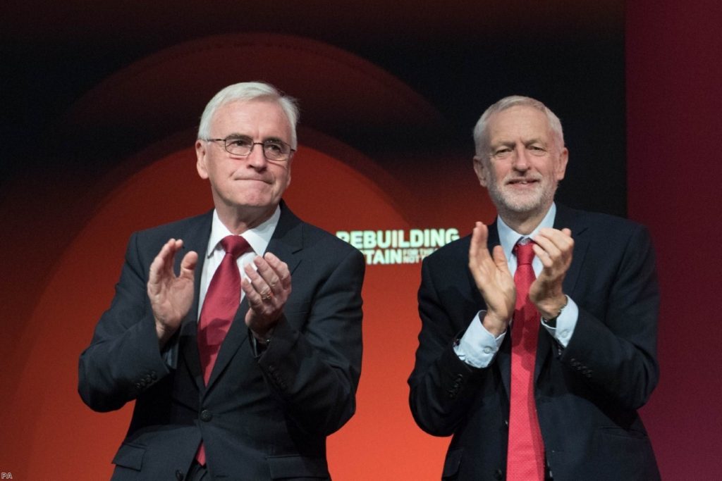 Jeremy Corbyn and John McDonnell at the Labour Party