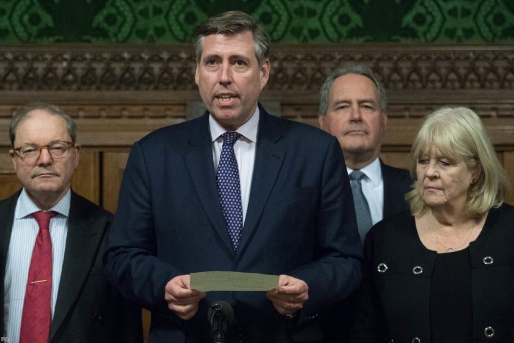 Graham Brady reads out the result to jubilant MPs, but the mood later turned sour  