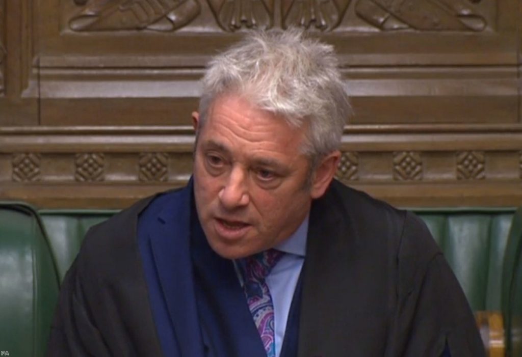 Bercow responds to points of order today, after he made the controversial decision to select the Grieve amendment  