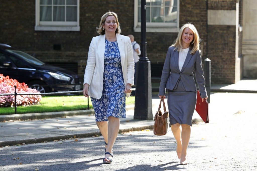 Amber Rudd leaves Boris Johnson