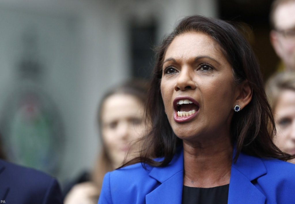 Gina Miller outside the Supreme Court following the ruling this morning.