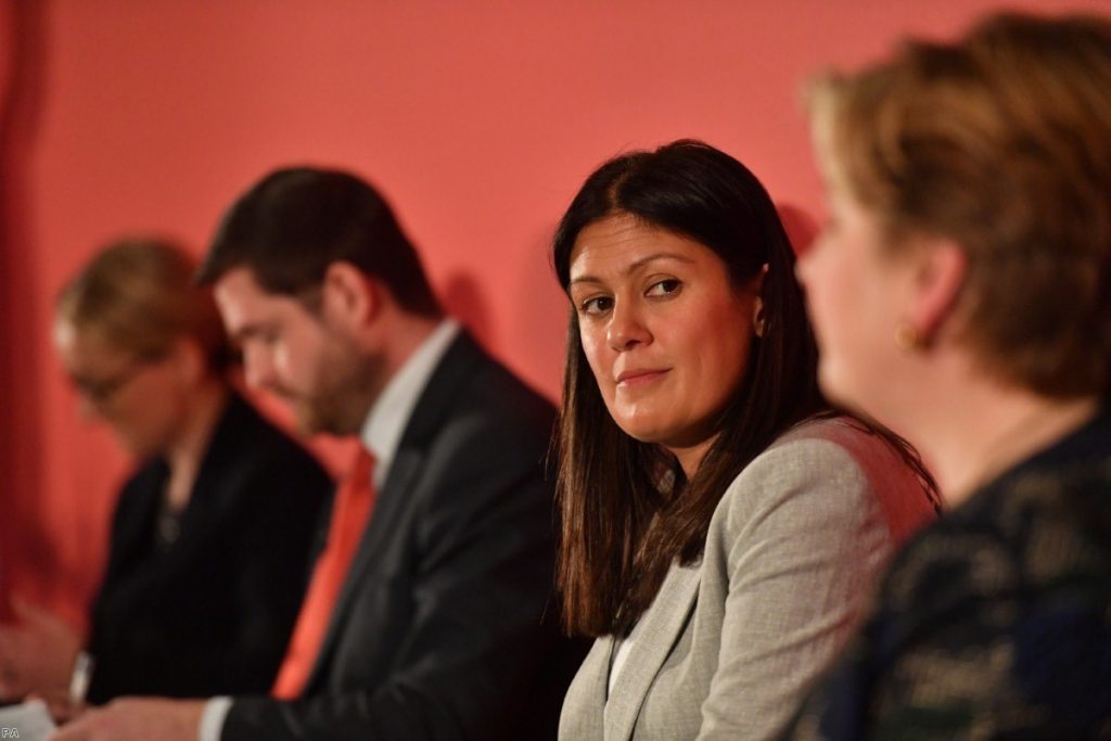 Lisa Nandy during a recent Labour leadership hustings in Nottingham 