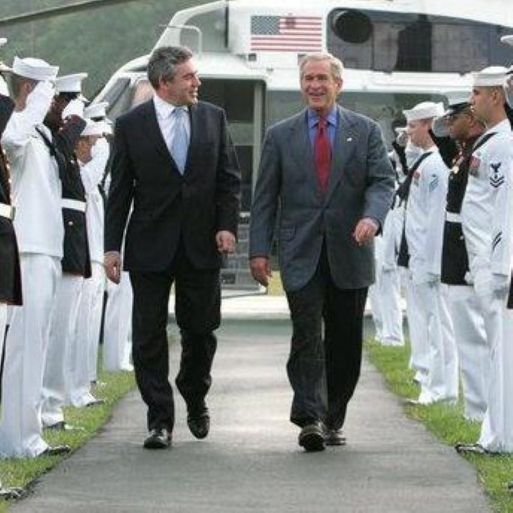 Gordon Brown met with George Bush last July