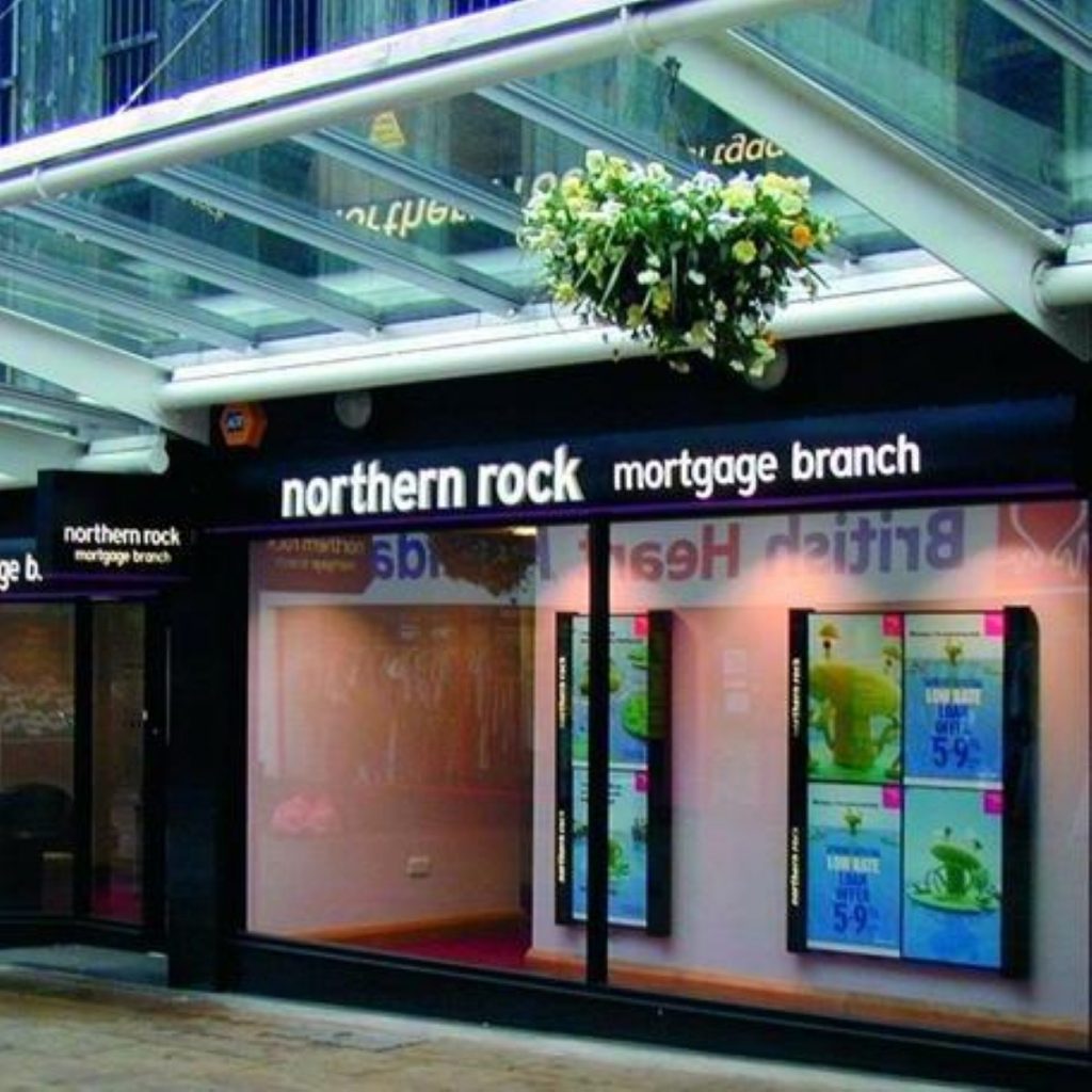 Lines of people outside Northern Rock reveal the fragility of the domestic economy, says Cameron. 