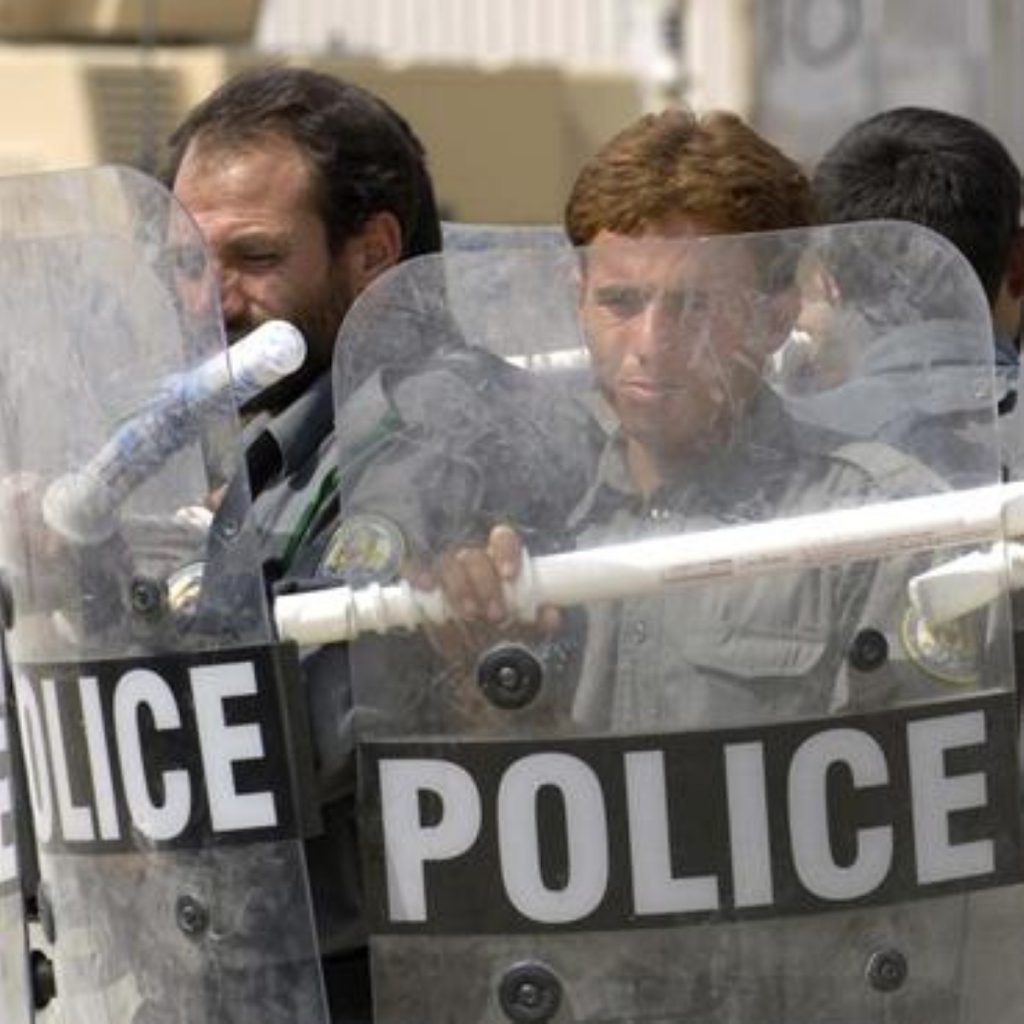 Afghan police fought a gunfight in central Kabul