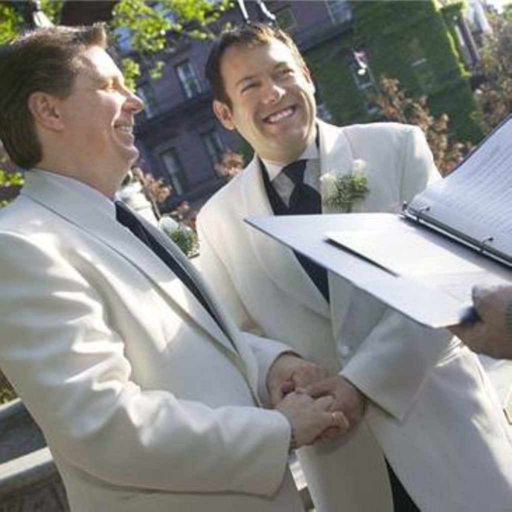 A same-sex wedding