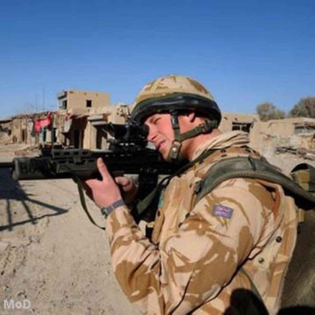 Prince Harry admitted shooting insurgents while on operations in Afghanistan 