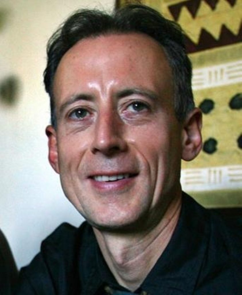 Human rights campaigner Peter Tatchell was arrested yesterday at a demonstration against the Indonesian president Yudhoyono. 