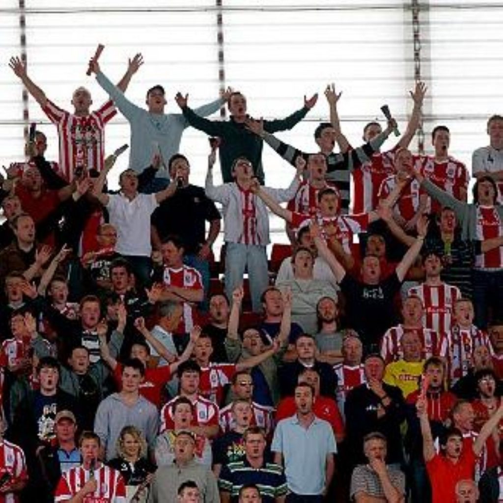 Stoke City fans at the Britannia Stadium