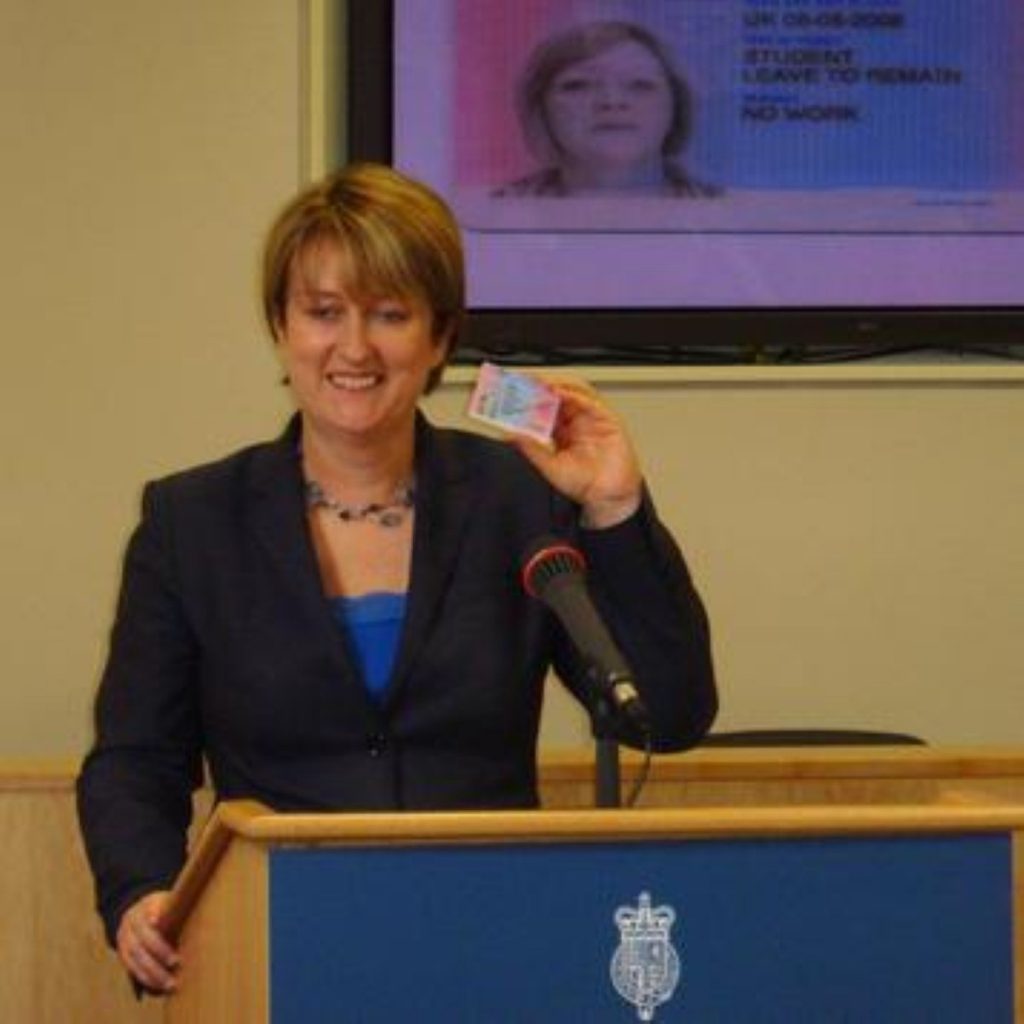 The first UK ID card has been unveiled by home secretary Jacqui Smith