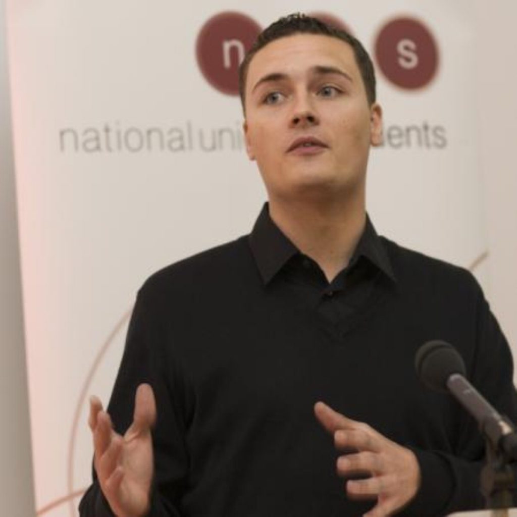 NUS president Wes Streeting