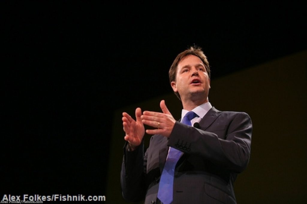 Nick Clegg on the campaign trail