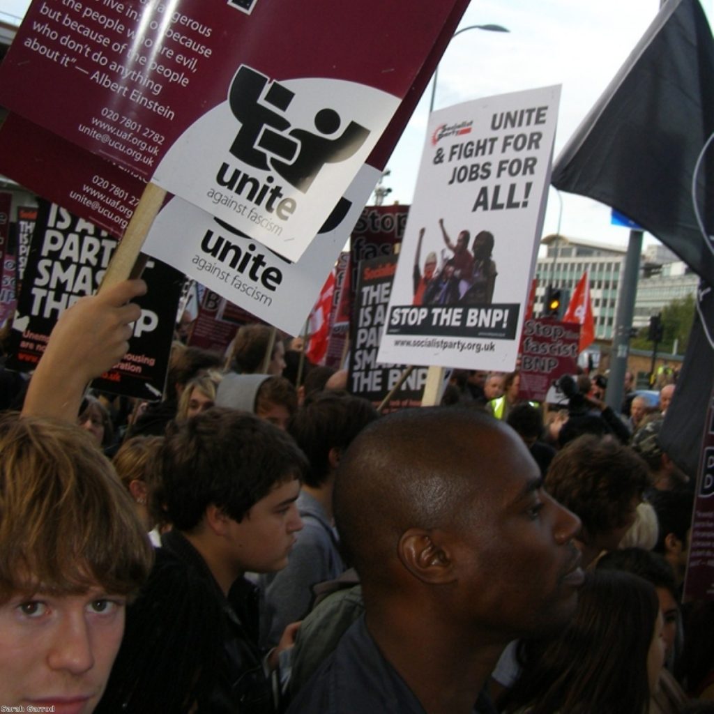 Protesters outside the BBC last Thursday