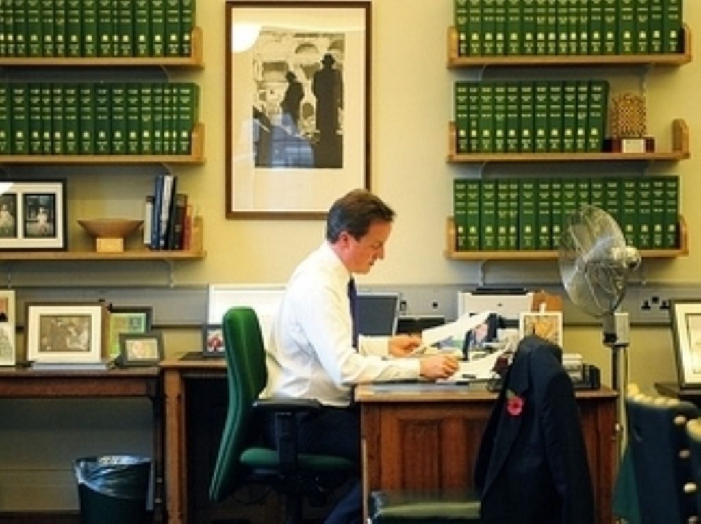 David Cameron in his parliamentary office. He