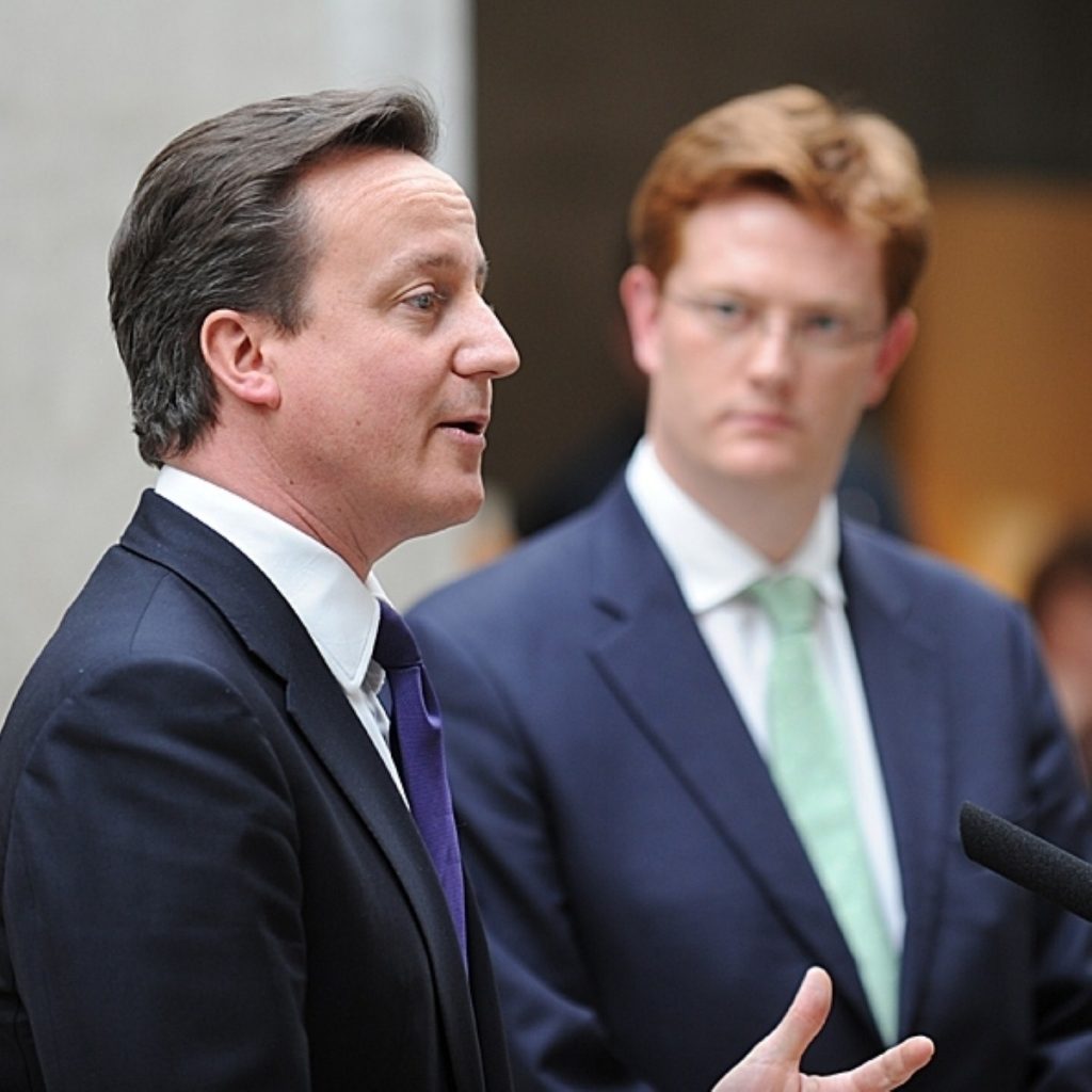 Danny Alexander watches the prime minister during a recent speech. The chief secretary to the Treasury insisted there was more to discuss.