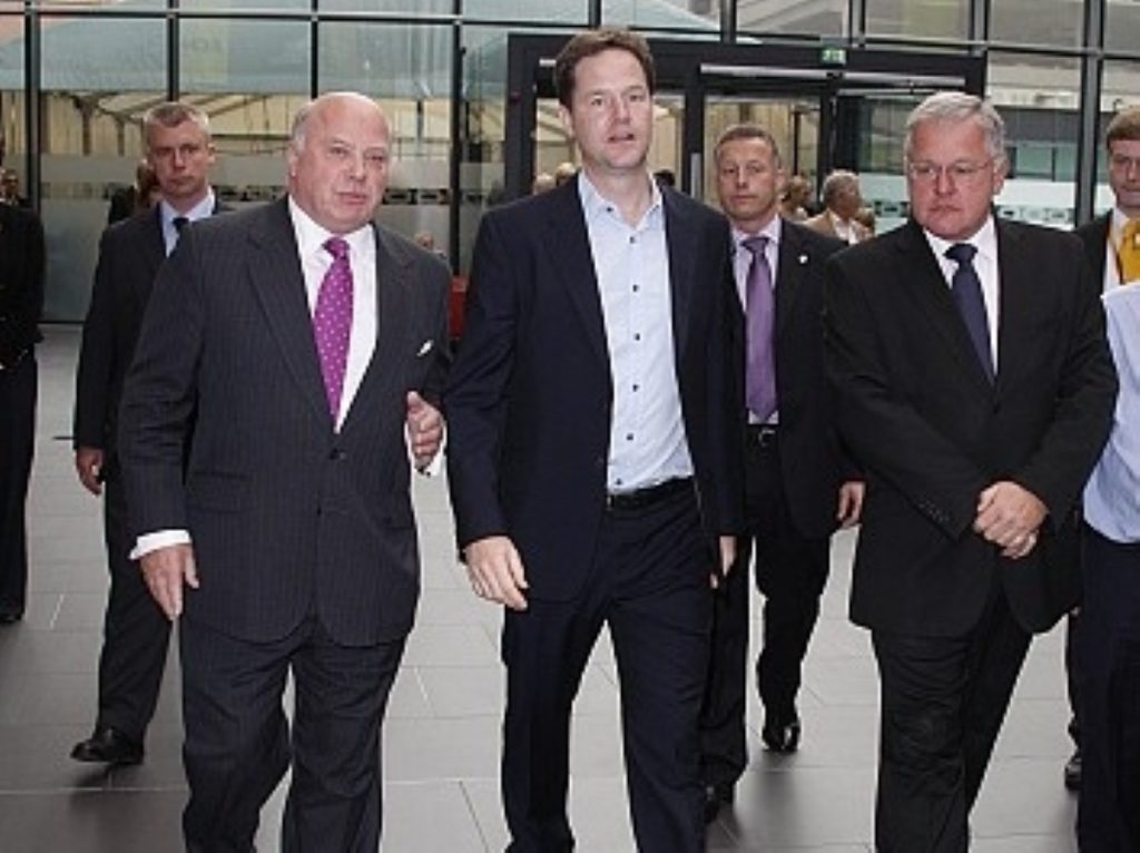 Nick Clegg before his first conference speech as deputy prime minister