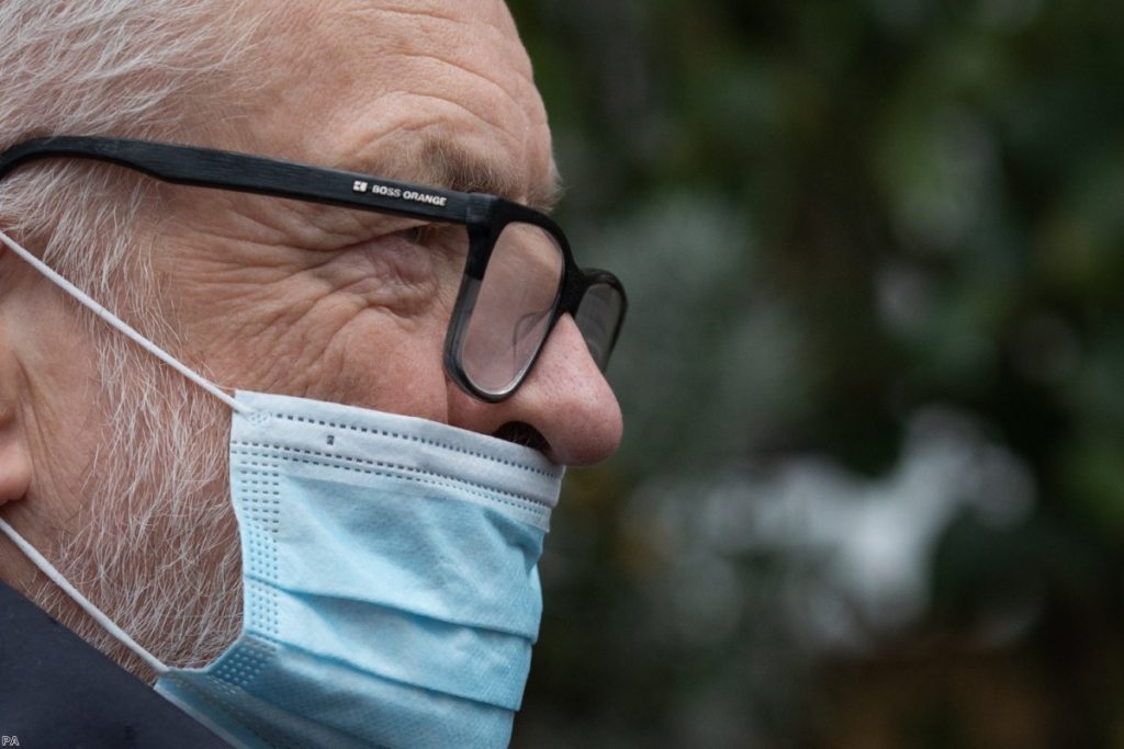 Former Labour leader Jeremy Corbyn leaves his house in North London today, He has now been suspended from the Labour party. 