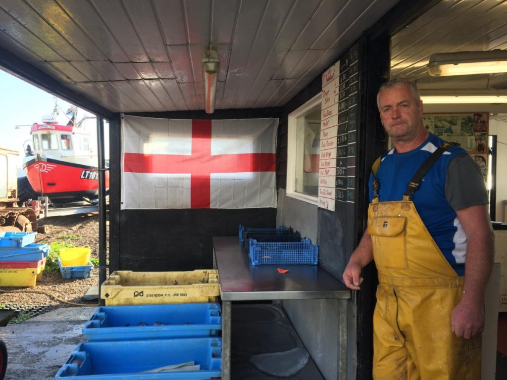 Fisherman Dean Fryer at his shack on Aldeburgh Beach (photo: Laurie Churchman)