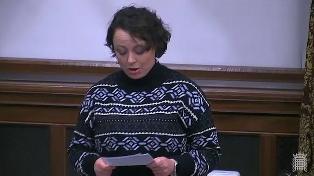 Catherine McKinell speaks in the Westminster Hall debate about a minister for hospitality