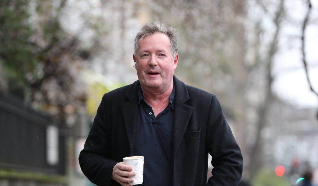 Piers Morgan returns to his home in Kensington