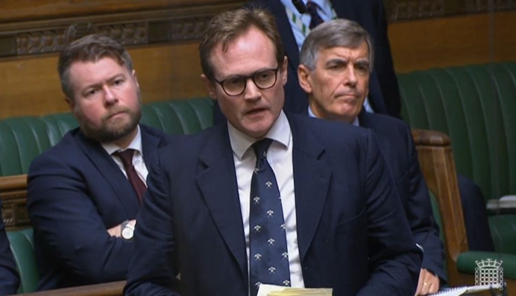 Tom Tugendhat speaking during the debate on the situation in Afghanistan in the House of Commons